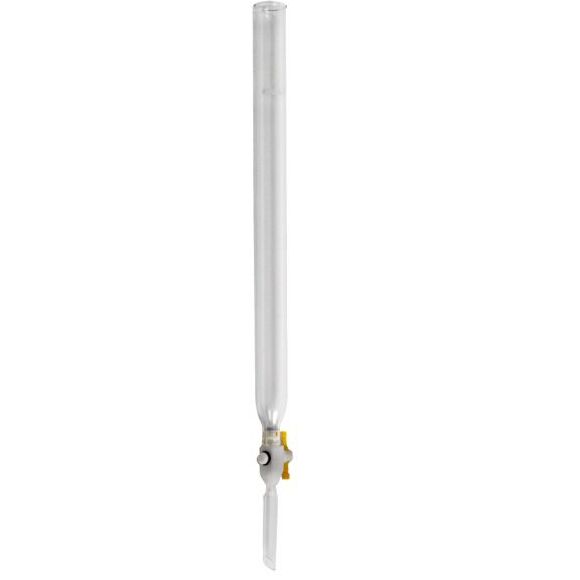 Columna de cromatografía con llave de teflón